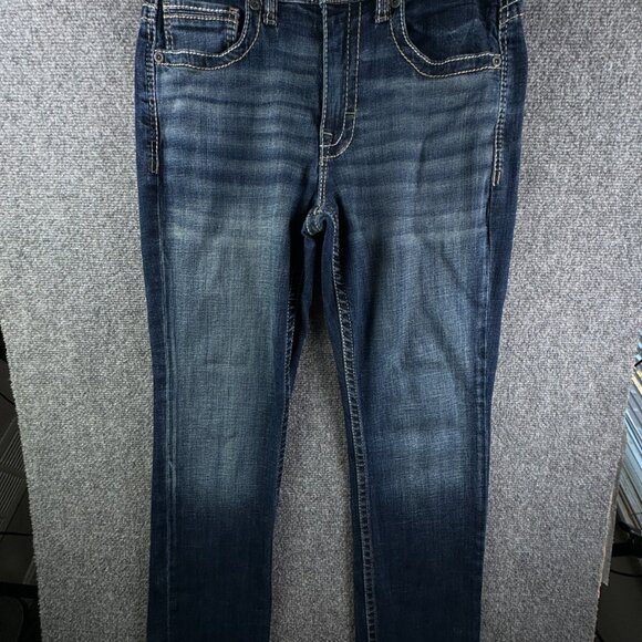 Buckle BKE Henry Straight Jeans Dark Wash Blue Premium Stretch Denim ACTL 30x31 - Picture 1 of 16